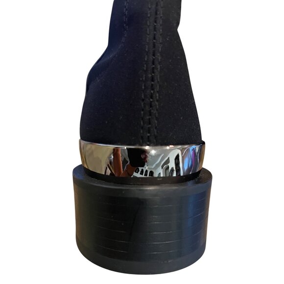 Stuart Weitzman 5050 Bold Logo Boots Rare Silver Heel Emblem Size 5.5 Brand New - Picture 3 of 16